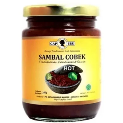 Cap Ibu Sambal Cobek Hot — Traditionelles Gewürz-Chili-Relish 220g